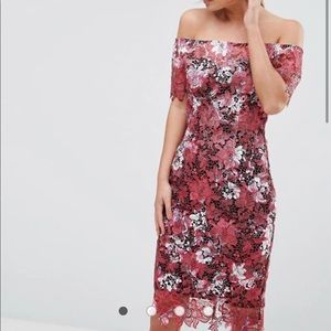 *SOLD* Paper Dolls Bardot Floral Midi Dress